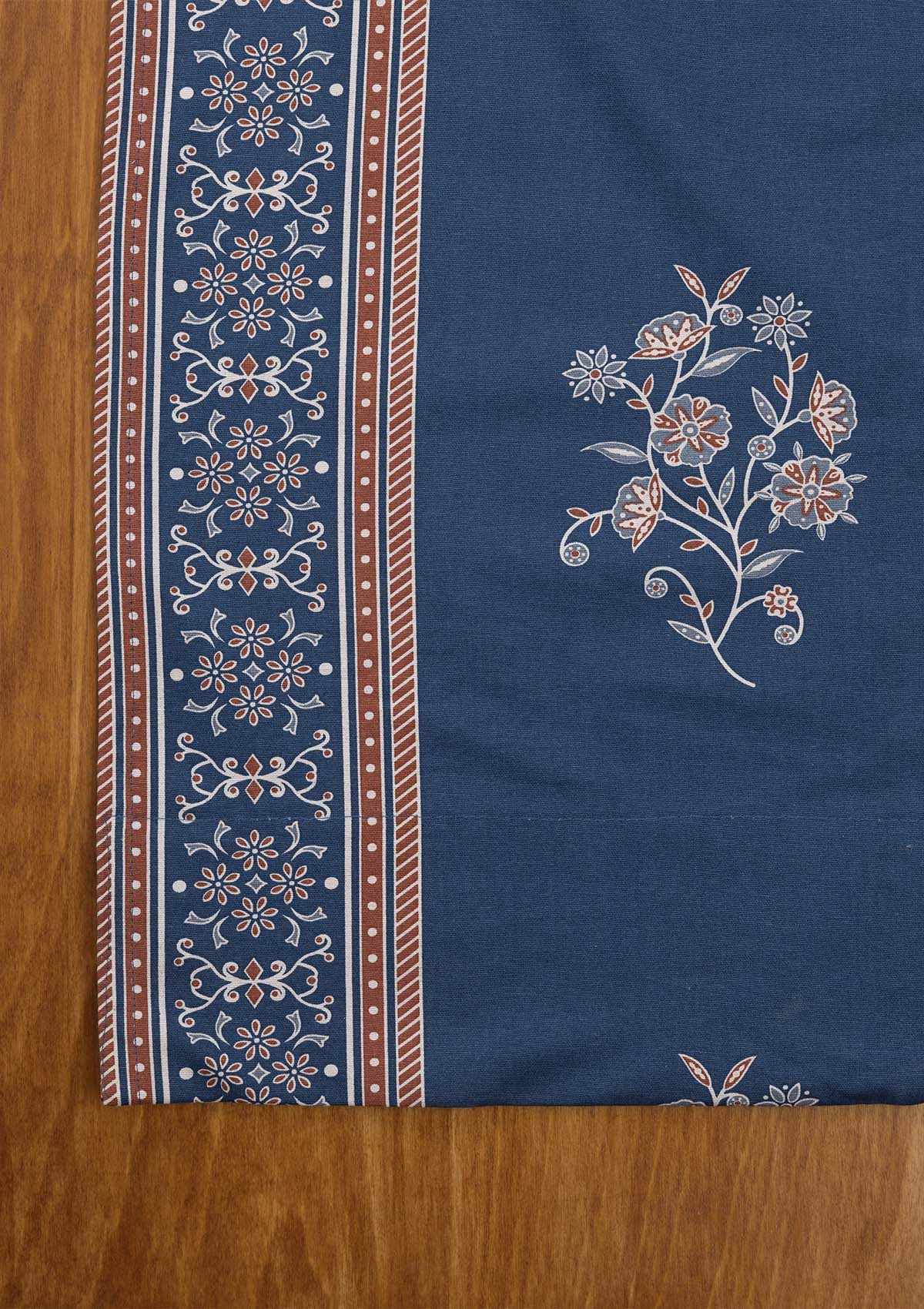 Neela 100% Cotton Printed Curtains for living room & Bedroom - Room Darkening - Multicolor - Single Piece