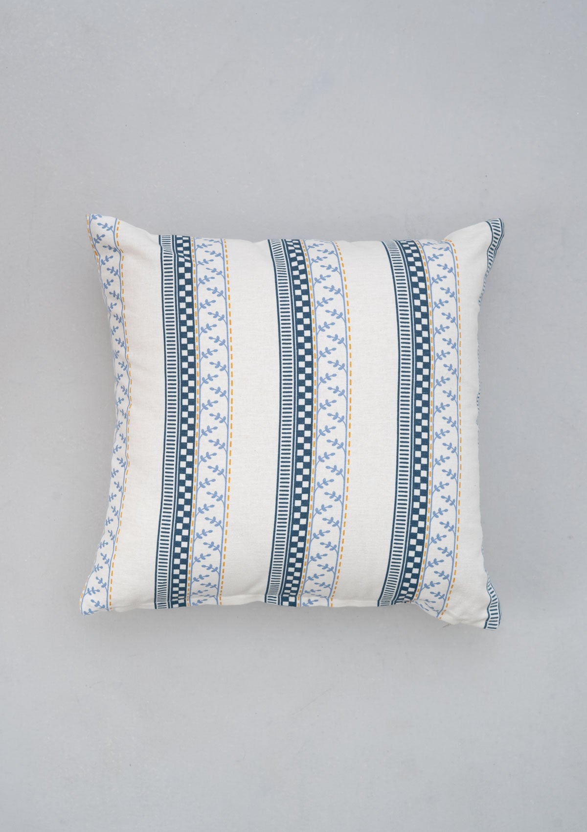 Oriental Stripes 100% cotton geometric cushion cover for sofa - Grey