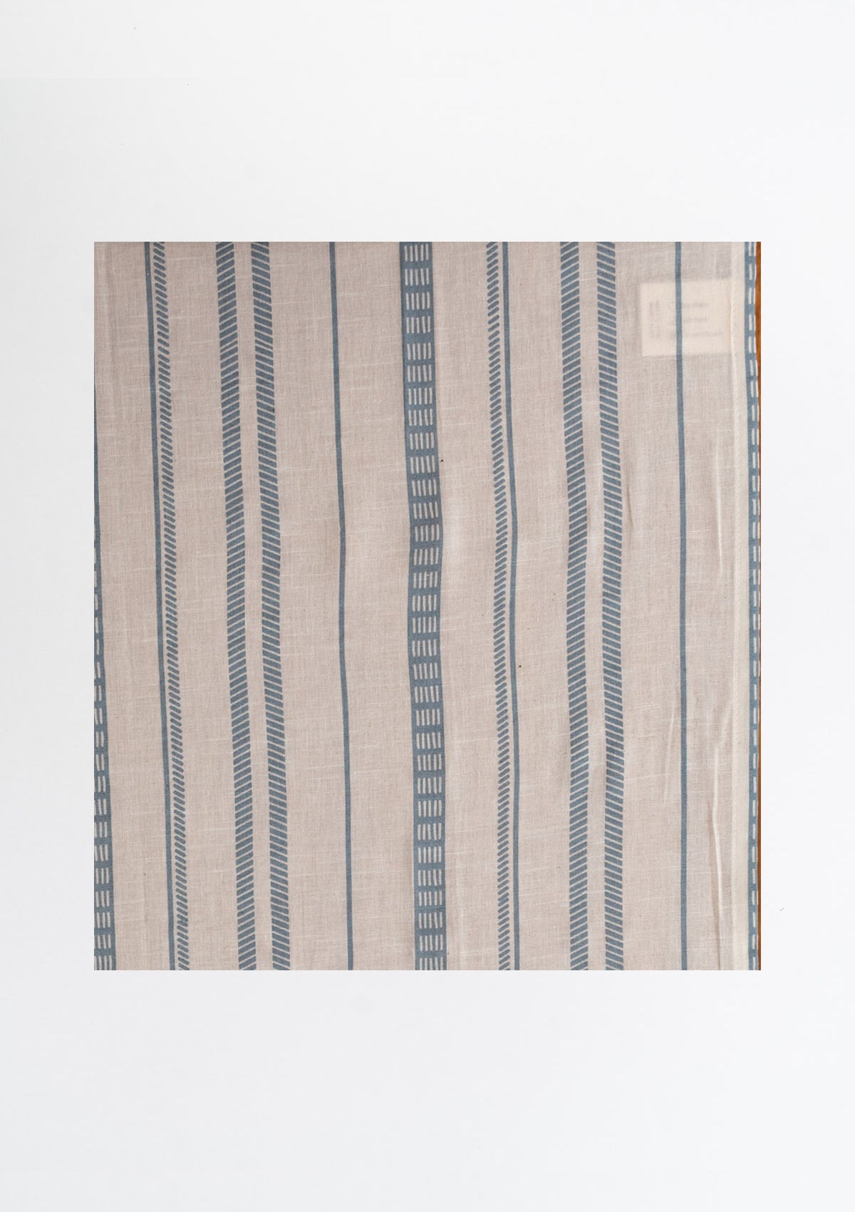 Still Water geometric 100% cotton sheer Fabric - Light Filtering - Mist Blue