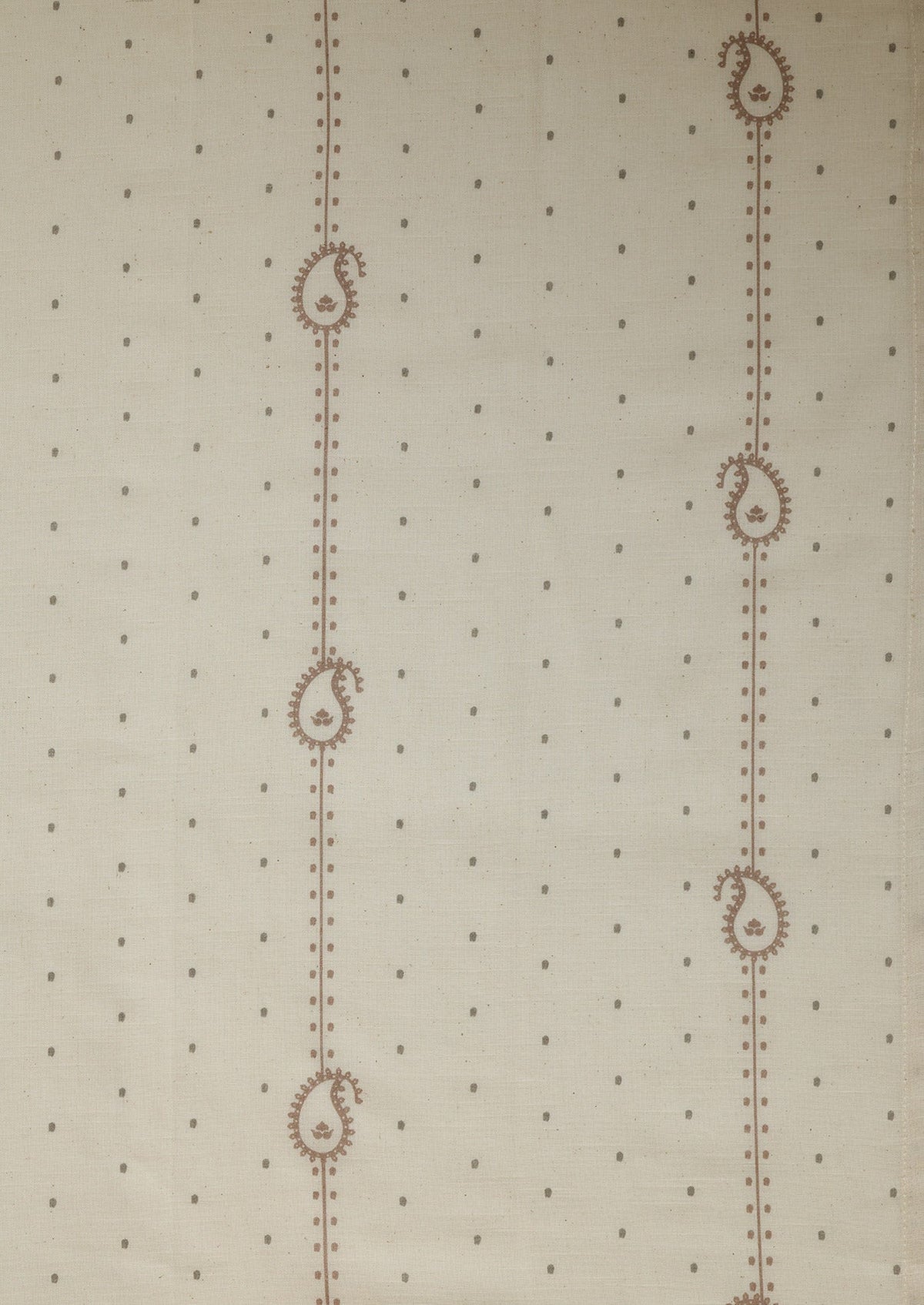 Ambi Brown & Grey | 100% Cotton Sheer Printed | Light Filtering Fabric