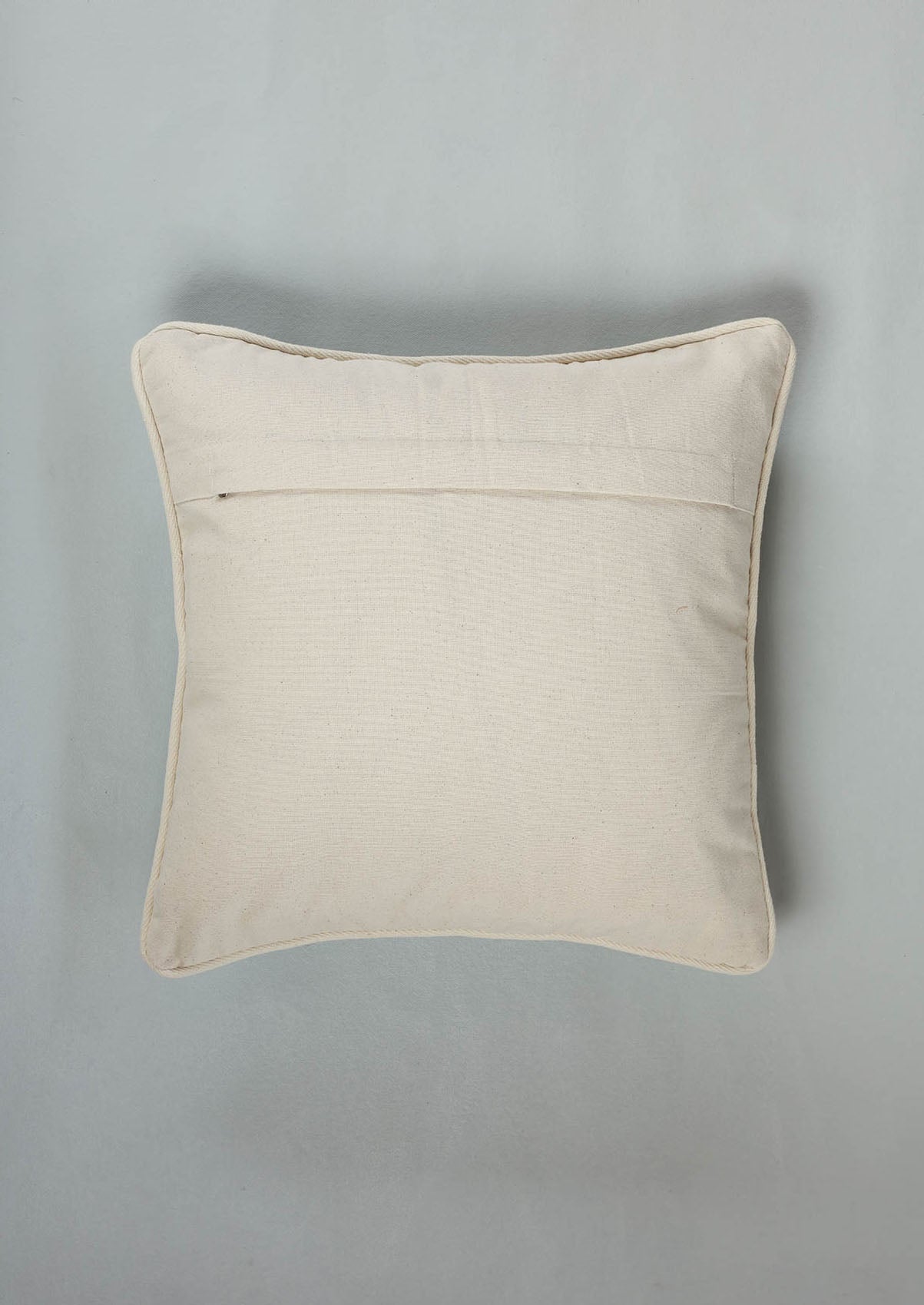 Amelia Teal Embroidered 100% Cotton Cushion Cover For Sofa