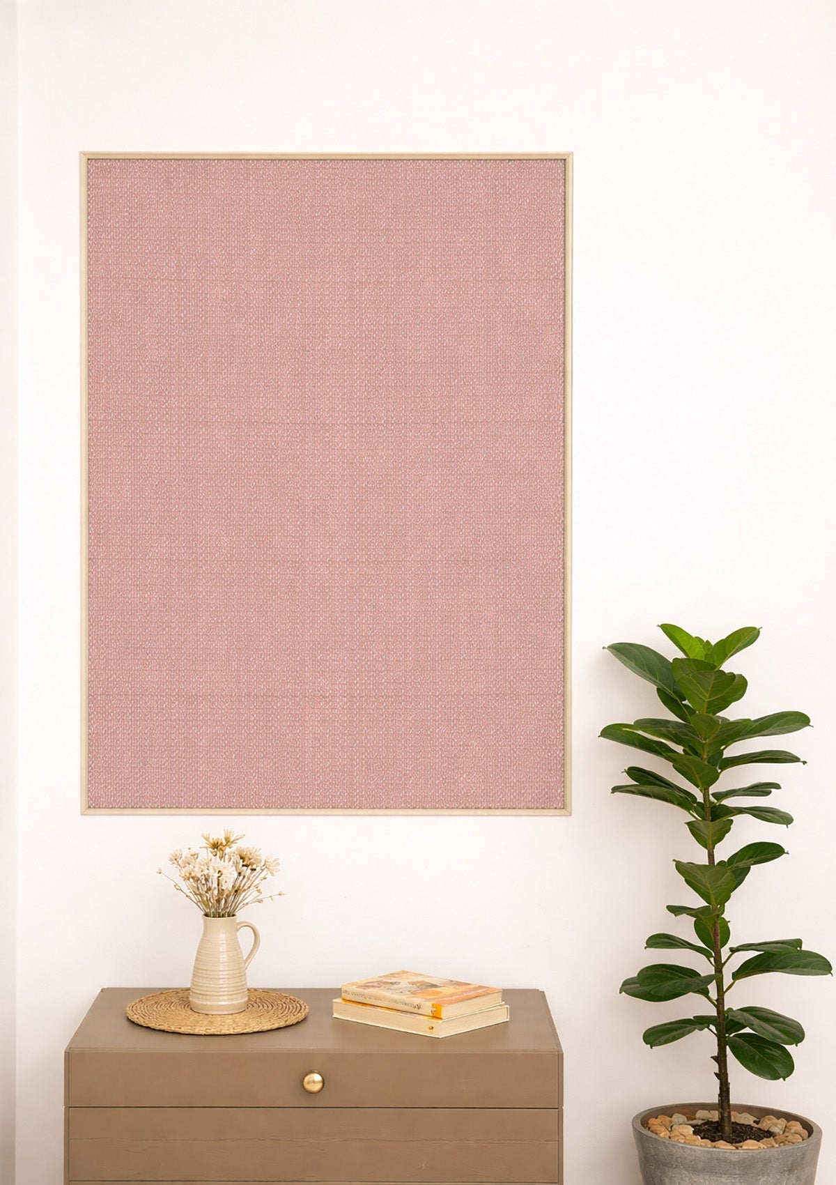 Ash Pink Textured 100% Cotton Blind For Bedroom | Room Darkening