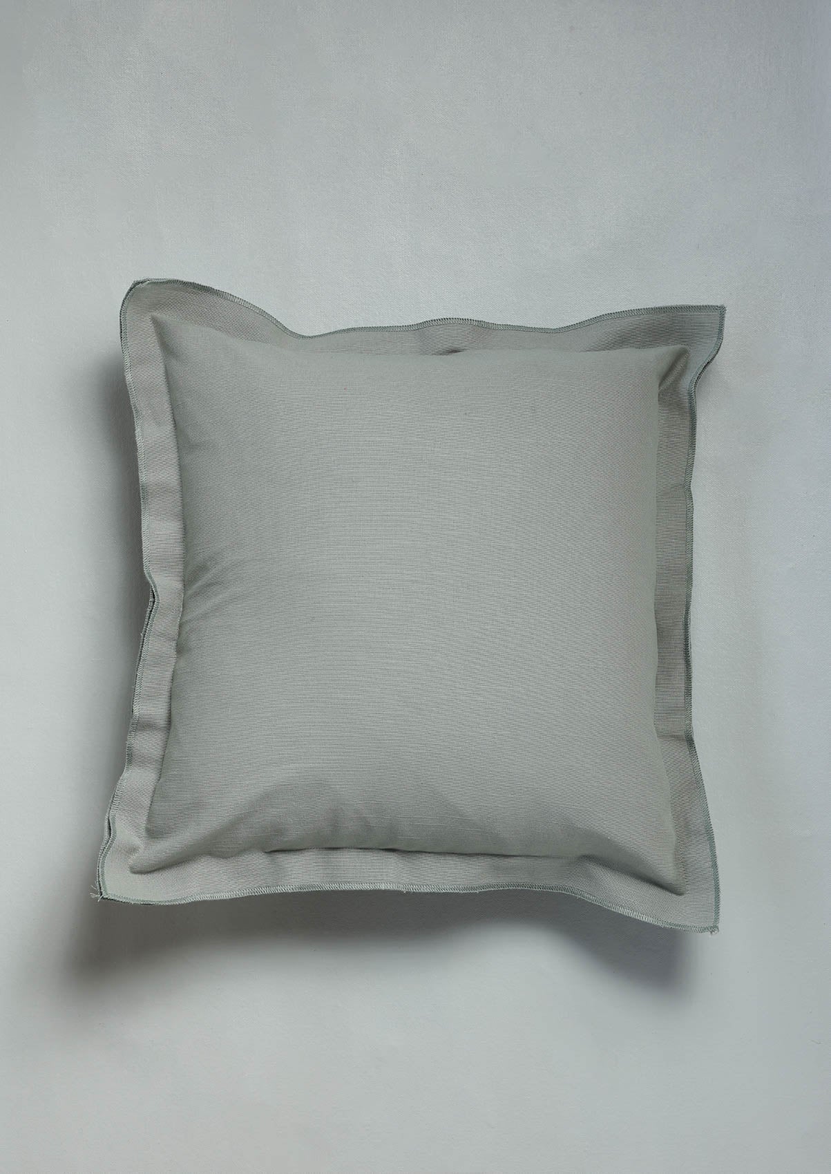 Basil Green Solid 100% Cotton Cushion Cover For Sofa
