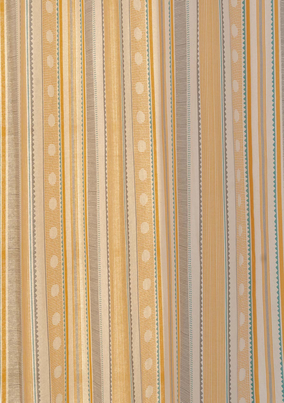 Buru 100% cotton boho curtain for living room - Light Reduction - Mustard - Single - Single Piece
