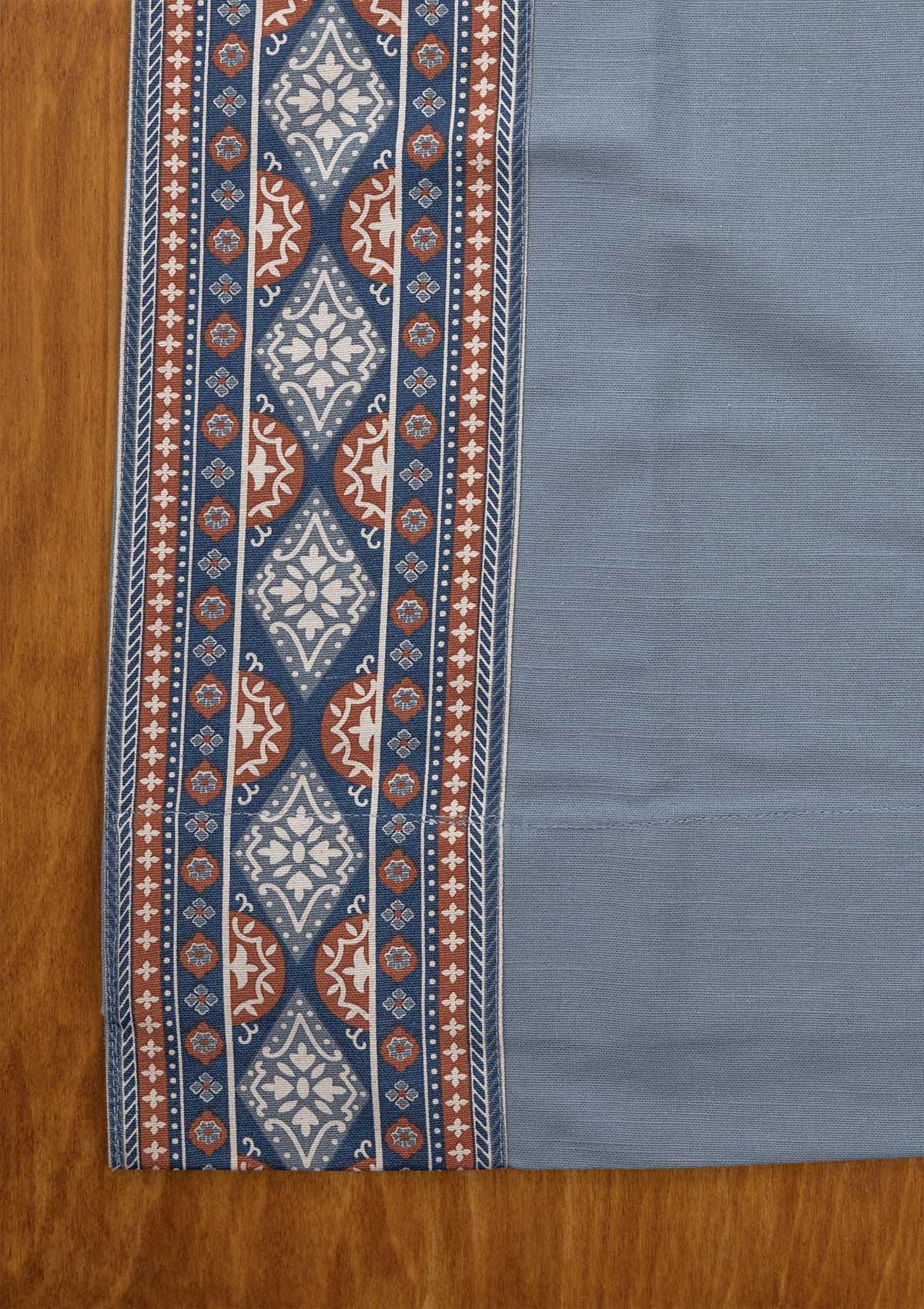 Tara Mist Blue Printed Cotton Fabric