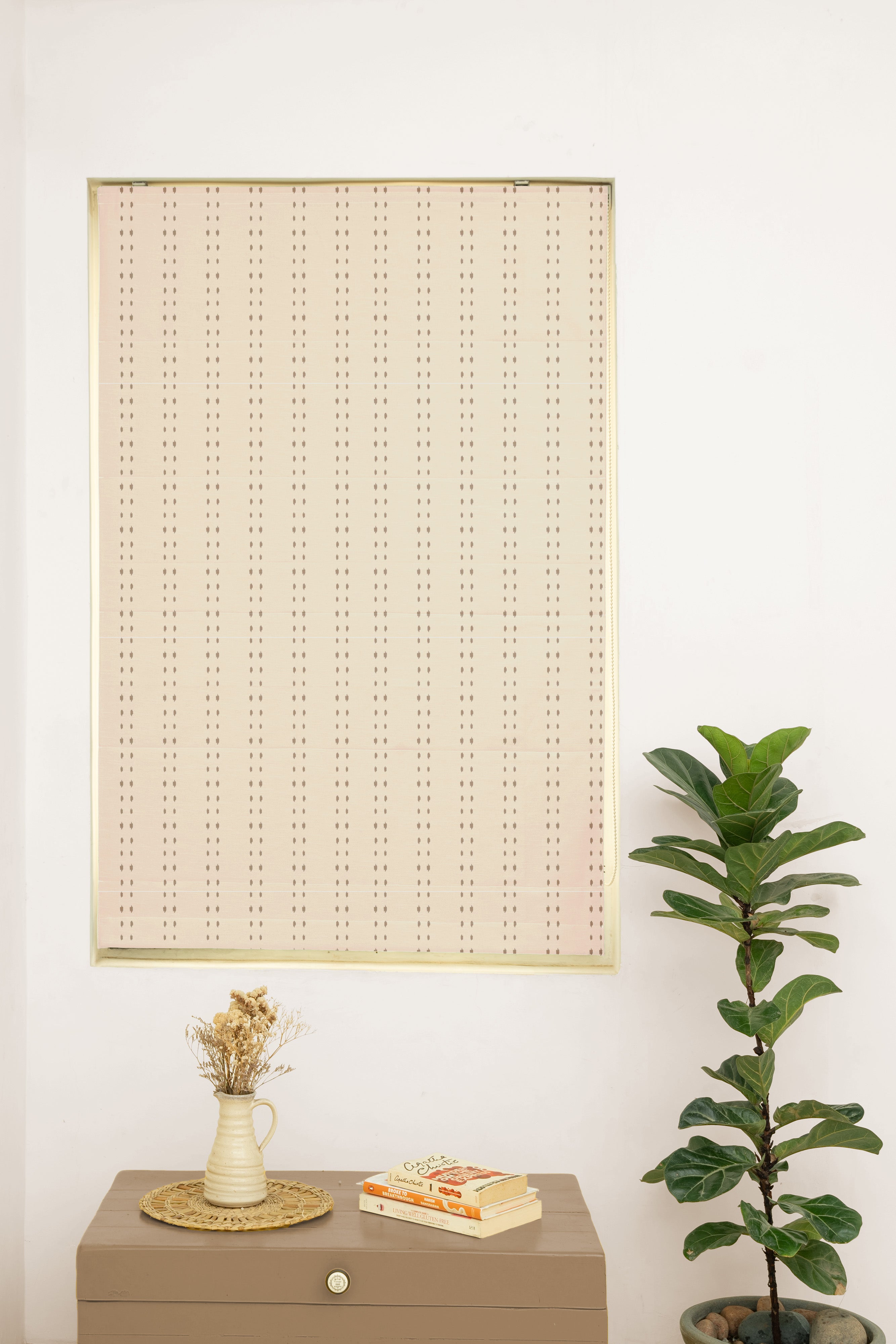 Dew 100% Cotton Sheer Printed Customizable blind for livingroom & Bedrooms-Light Filtering