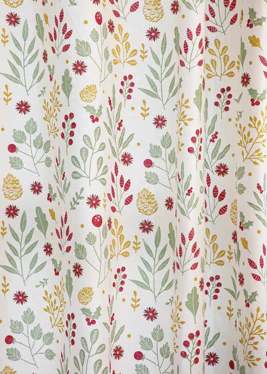 Foraged Berries printed cotton Fabric - Multicolor