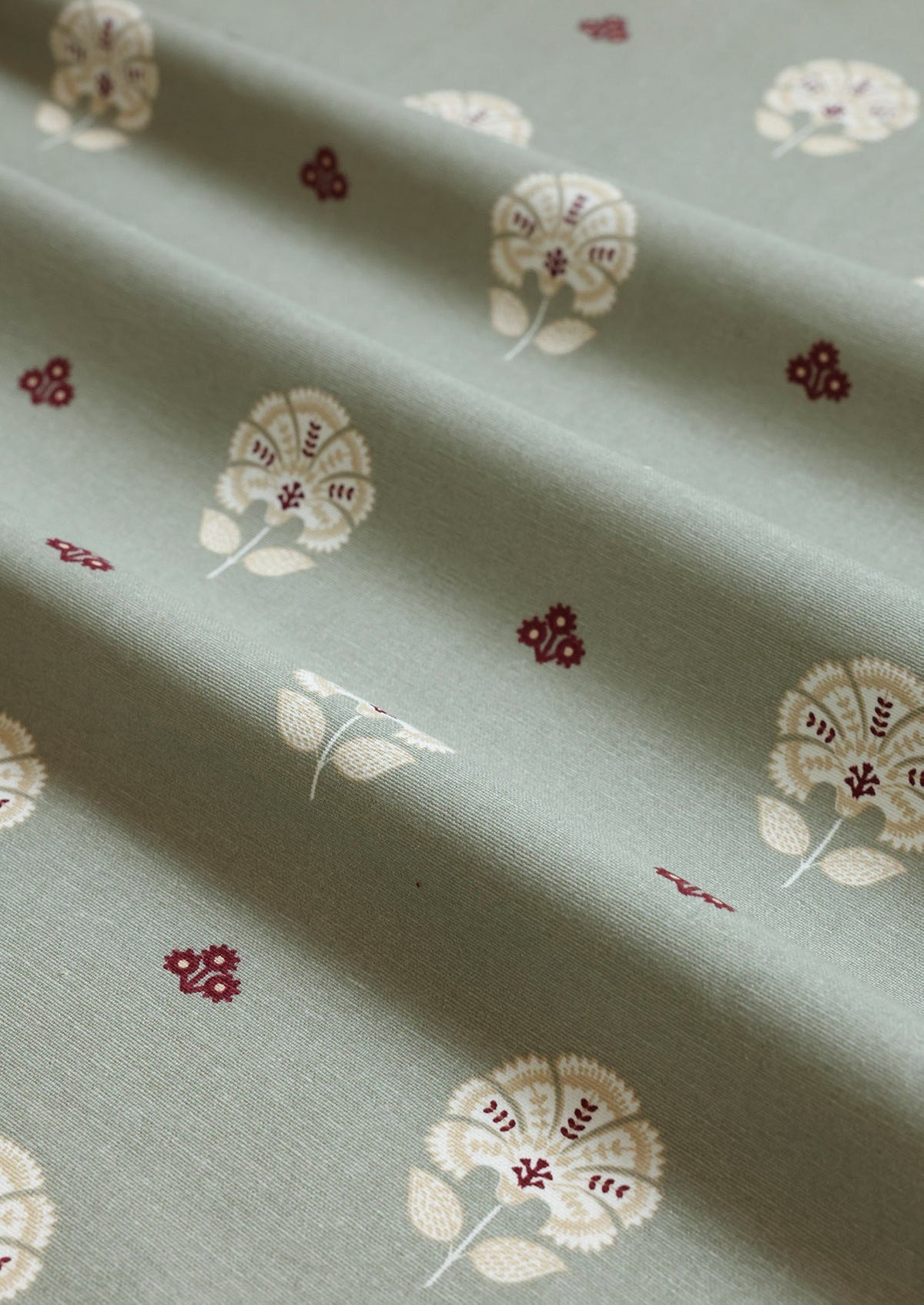 Gulnaar Green | 100% Cotton Printed | Room Darkening Fabric