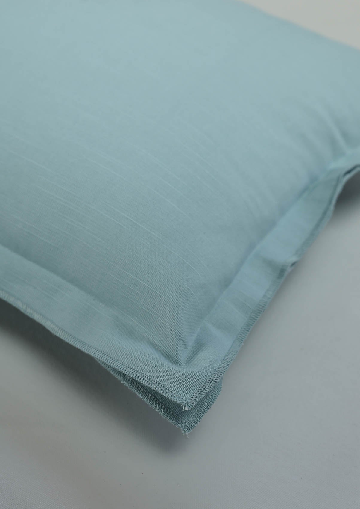 Marine Teal Solid 100% Cotton Cushion Cover For Sofa