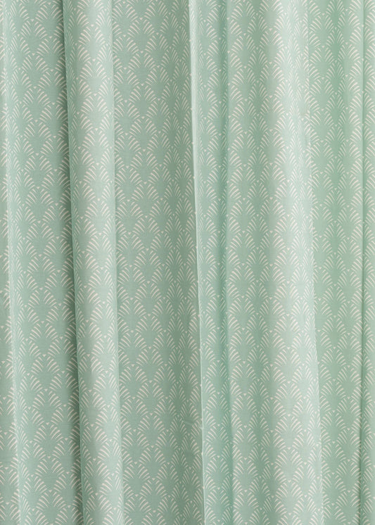 Pergola printed cotton Fabric - Nile Blue