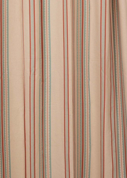 Roman Stripes printed cotton Fabric - Multicolor