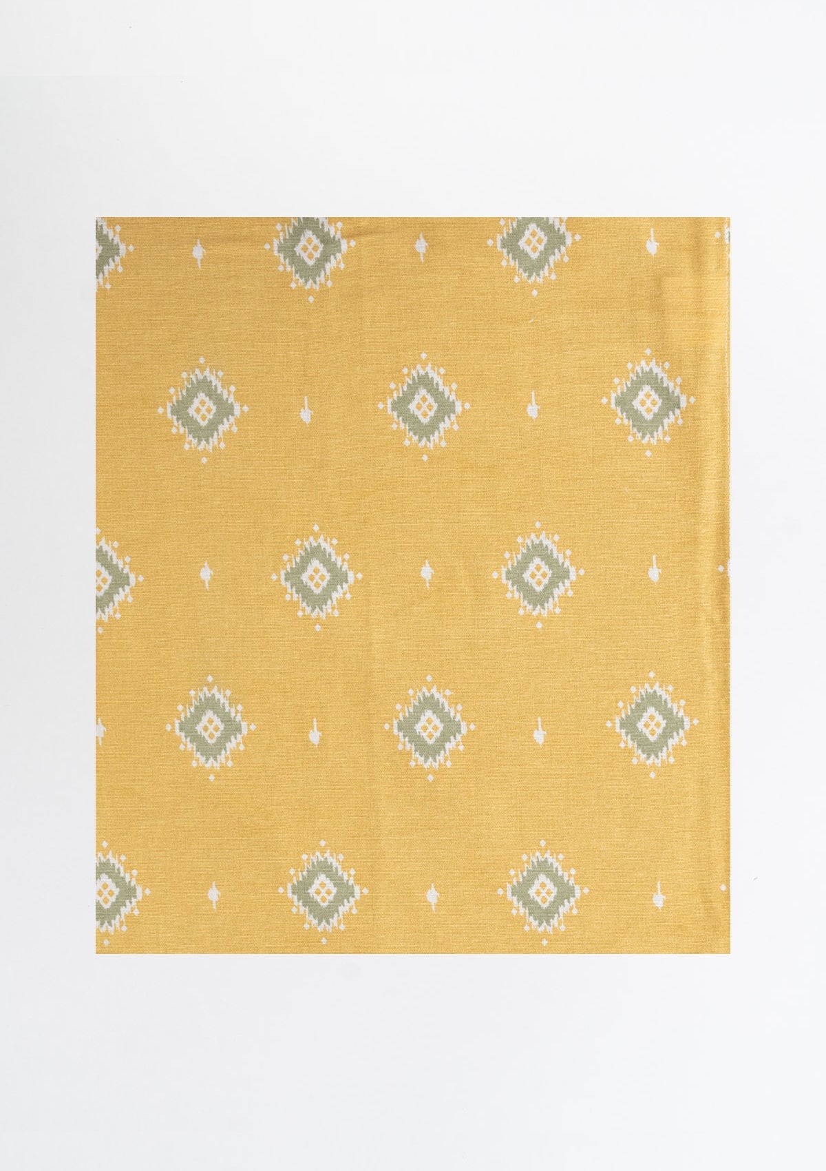 Sienna Contemporary Geometric 100% cotton Fabric for Living Room and Bedroom- Room darkening - Yellow - Single Piece
