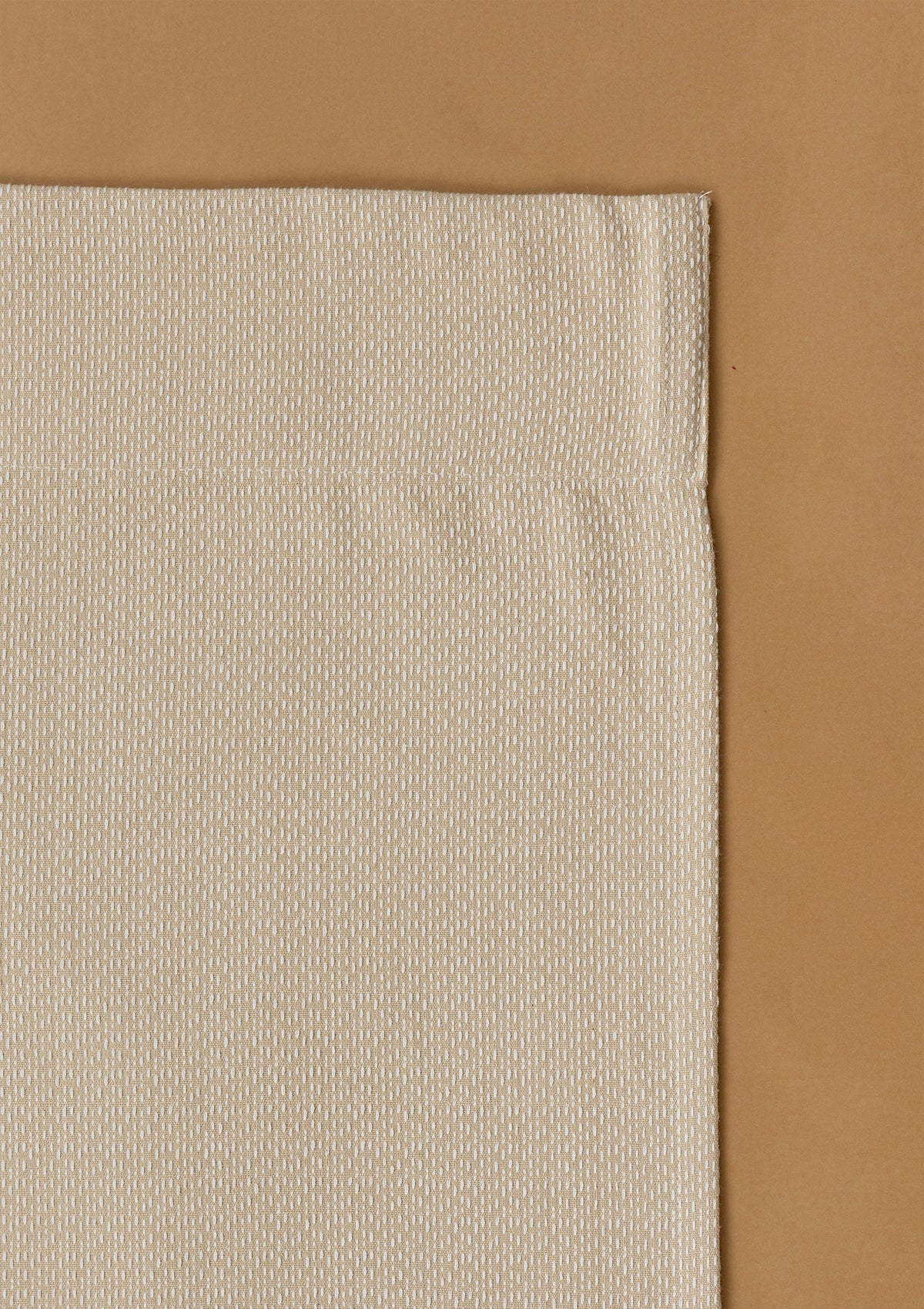 Vanilla Beige Solid Textured 100% Cotton Curtain For Living Room | Room Darkening | Single Piece