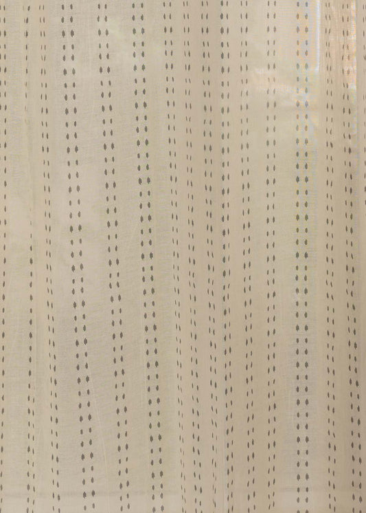 Dew printed sheer Fabric - Cream