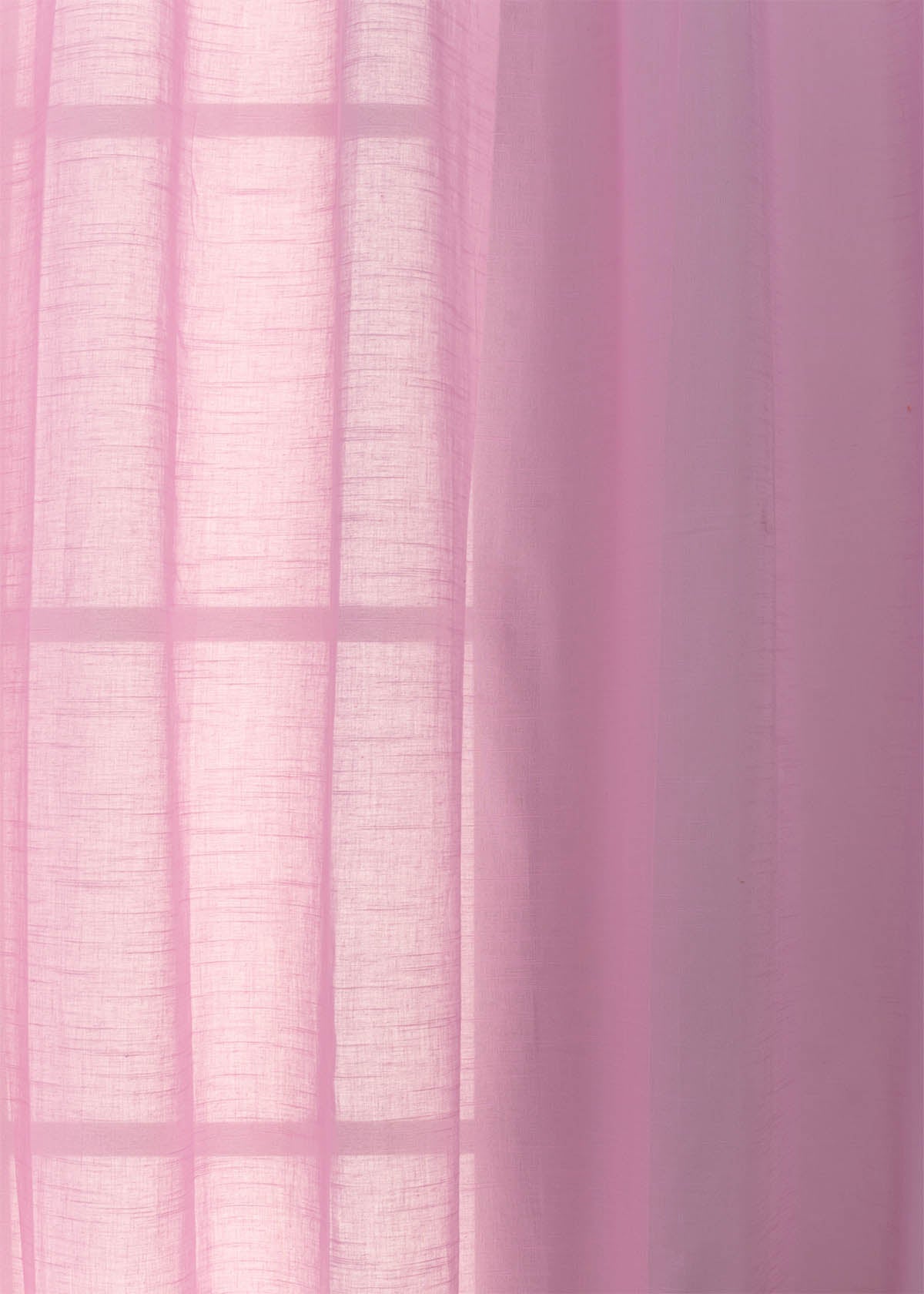 Solid Lavender sheer 100% cotton plain curtain for Living room & bedroom - Light filtering - Single Piece