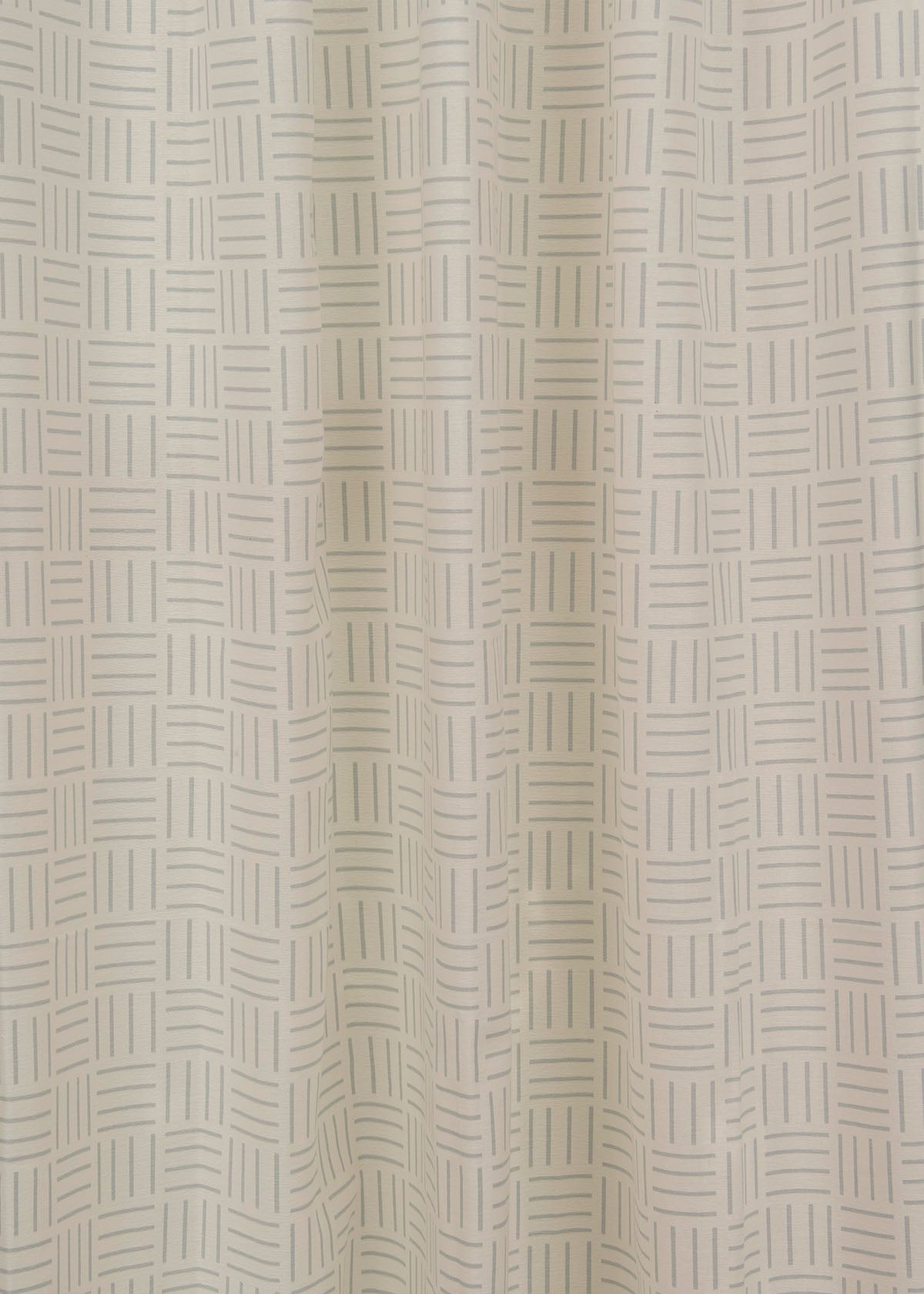 Hashlines 100% cotton geometric curtain for living room - Light Reduction - Grey - Single Piece