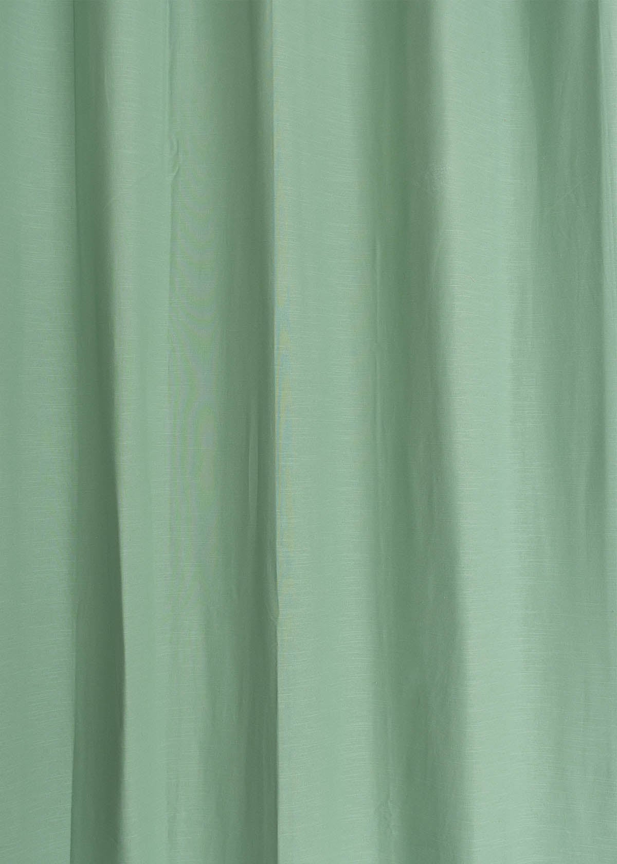 Solid Sage green 100% cotton plain curtain for bedroom - Room darkening - Single Piece