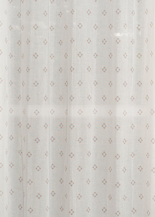 Sacred Waters printed sheer Fabric - Multicolor