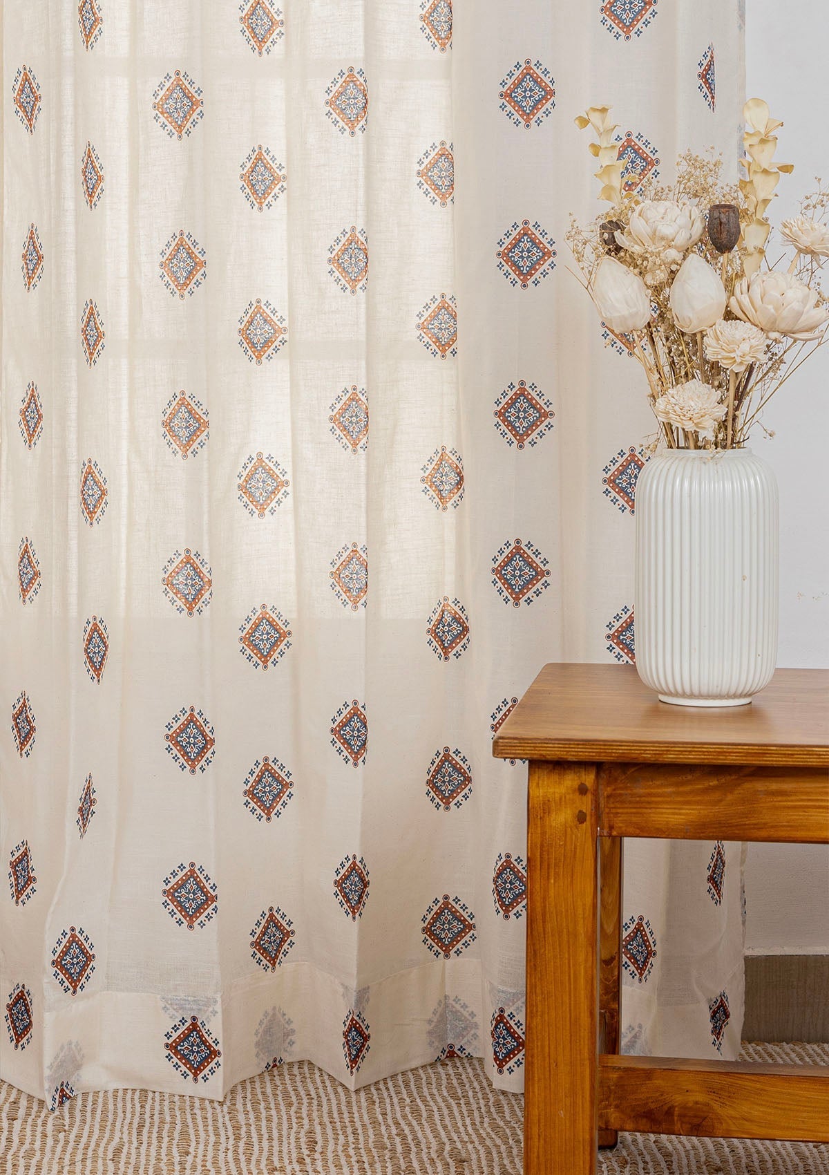 Sapphire Printed Sheer Fabric