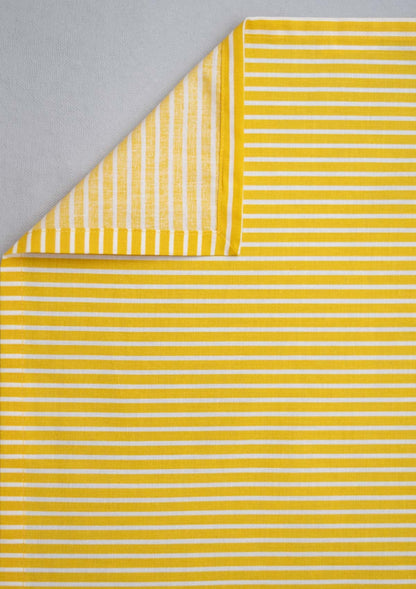 Sunshine Stripes Flat Sheet - Yellow