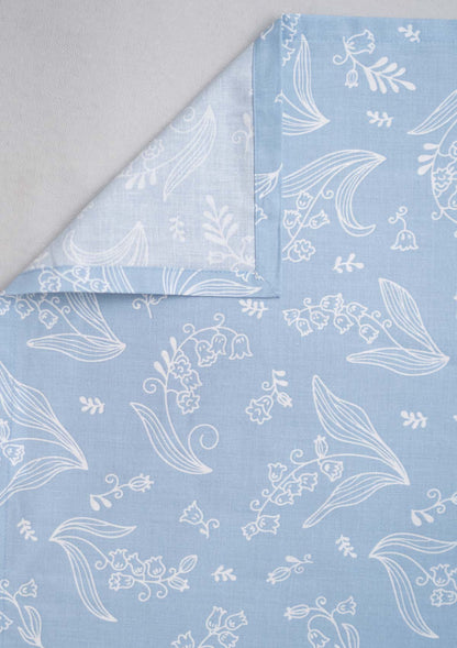 Lilles of Valley Flat sheet - Powder Blue
