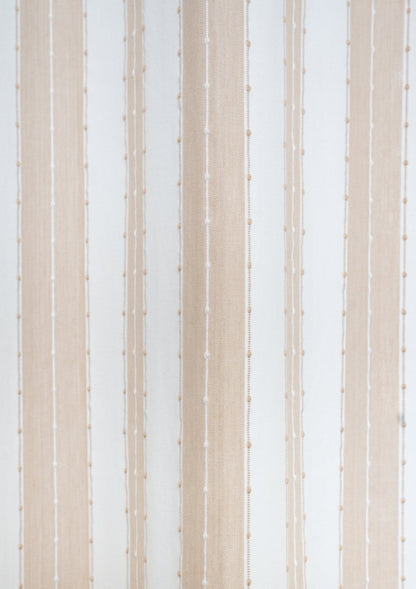 Caramel 100% cotton geometric curtain for living room -Room darkening - Beige - Single Piece