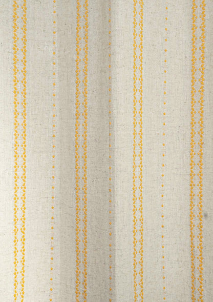 Aster linen minimal textured design curtain for living room - Light Reduction - Mustard - Single Piece
