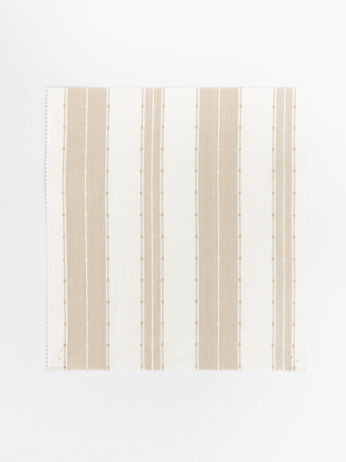 Caramel embroidered printed cotton fabric - Cream