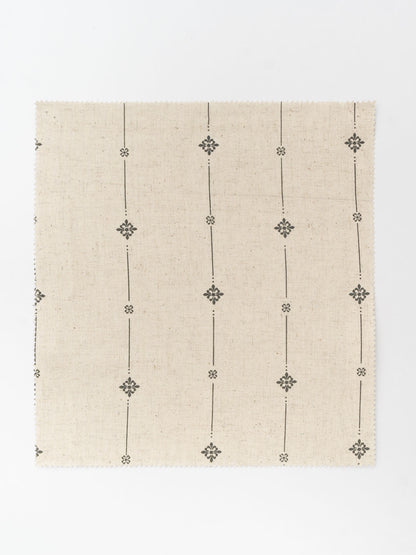Tulsi Linen printed linen Fabric - Beige