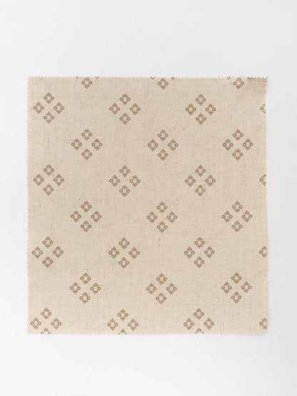 Harvest linen minimal design fabric for living room - Room darkening - Brown