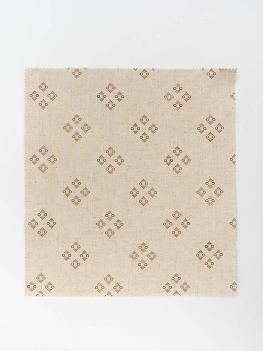 Harvest linen minimal design fabric for living room - Room darkening - Brown