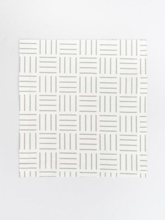 Hashlines printed cotton Fabric - Grey