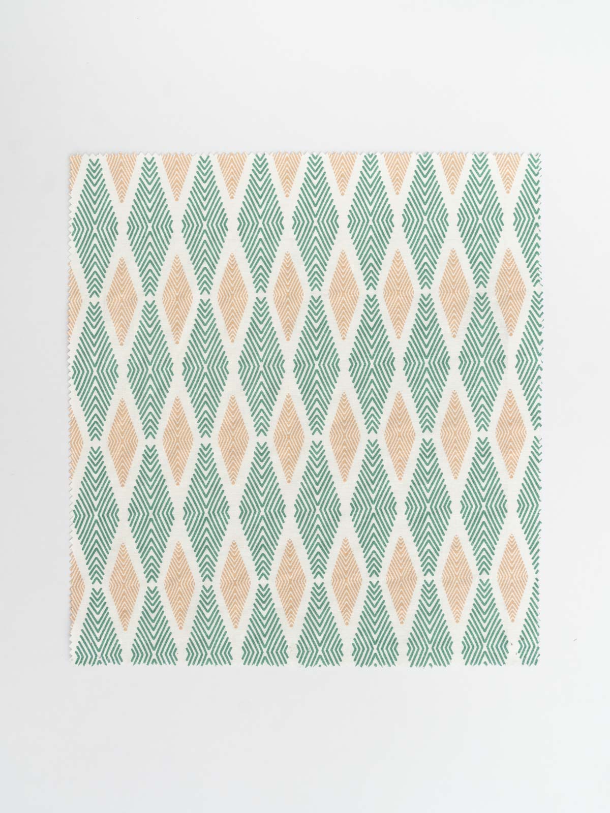 Maze 100% cotton geometric fabric for living room - Room darkening - Sage green