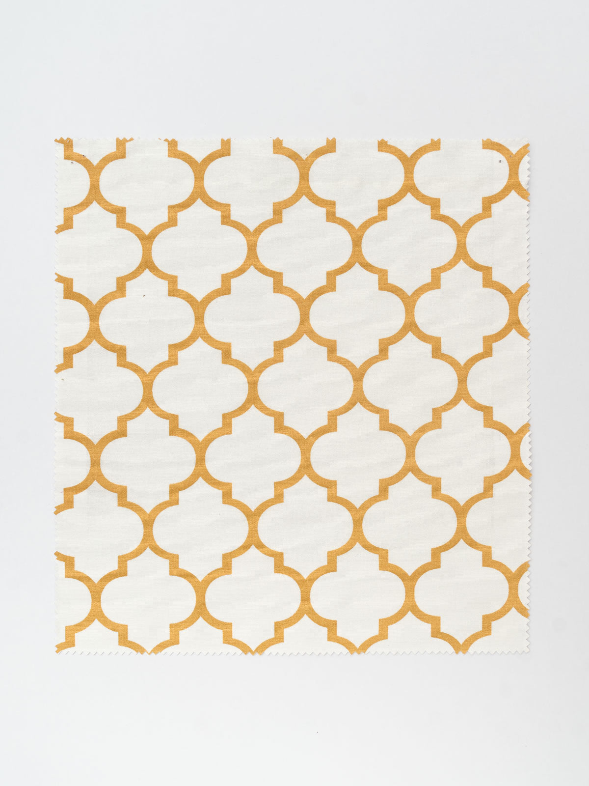 Trellis printed cotton Fabric - Mustard