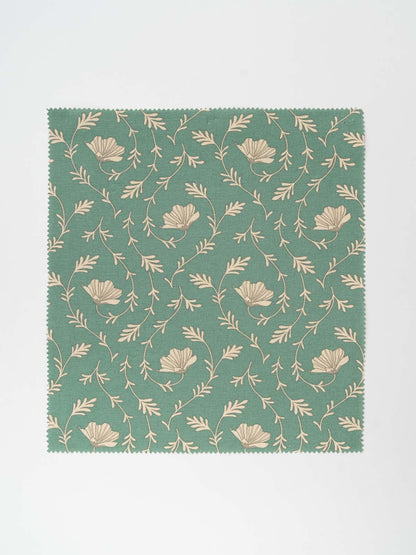 Eden aqua blue 100% cotton floral fabric for bed room -Room darkening