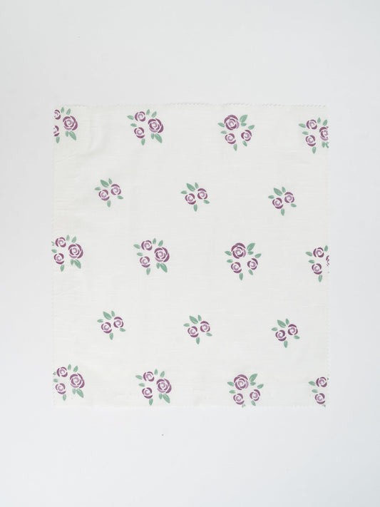 Rose Garden printed sheer Fabric - Lavender