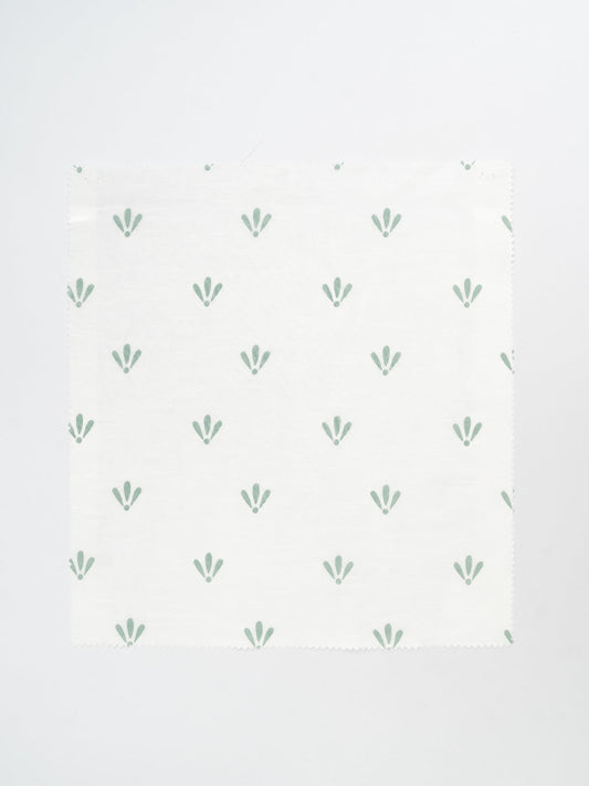 Aniseed printed sheer Fabric - Nile Blue