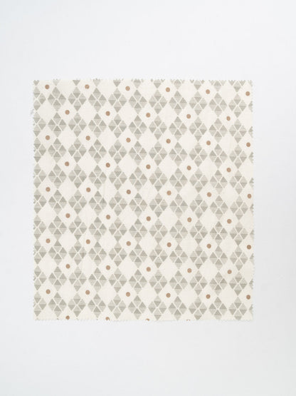 Mirage 100% cotton geometric sheer fabric for living room - Light filtering - Grey