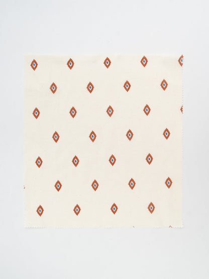 Noor minimal 100% cotton sheer Fabric for living room - Light filtering - Royal blue and Brick red