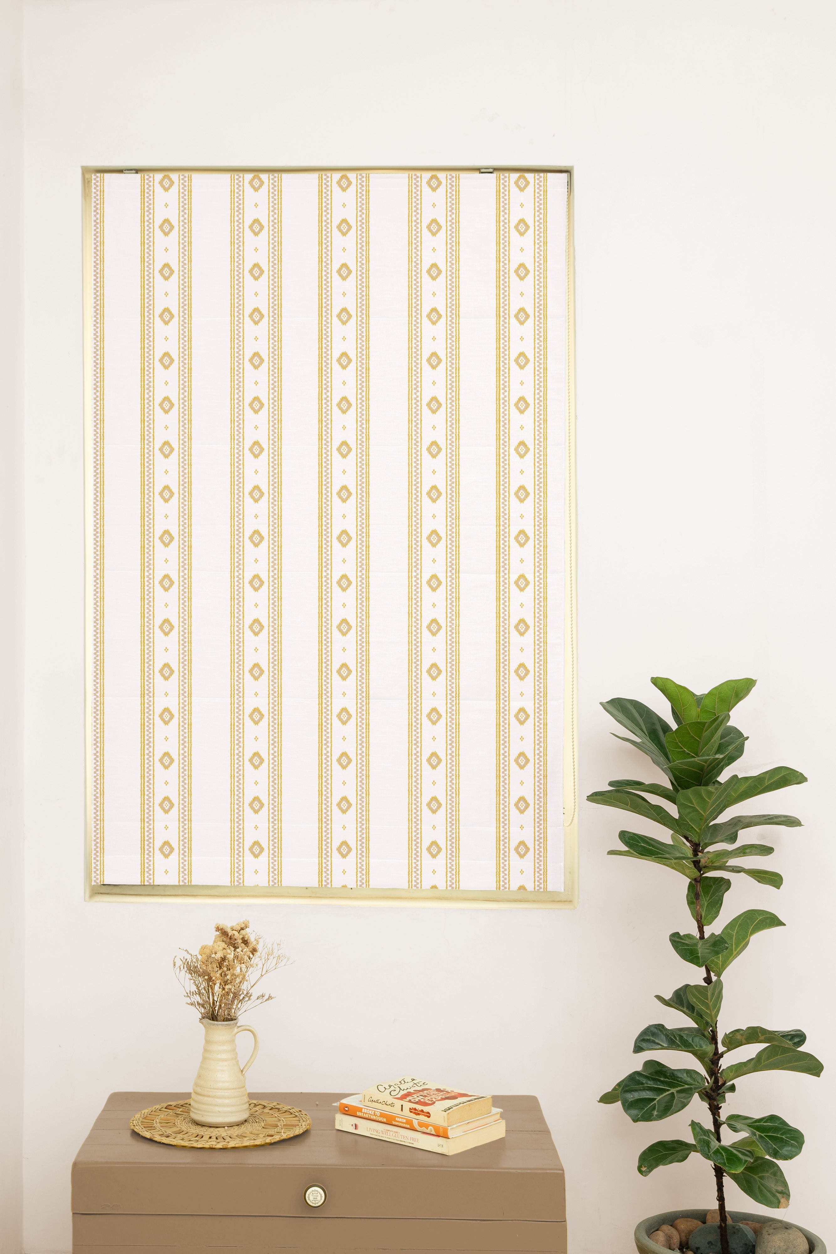 Echo 100% Customizable Cotton floral blind for living room - Room darkening