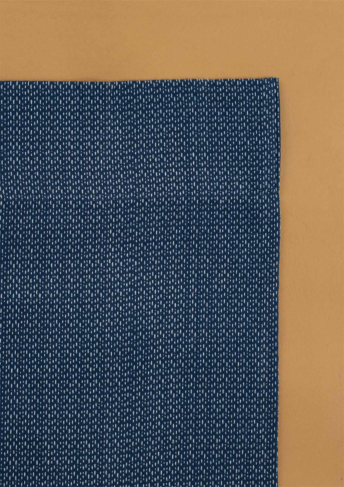 Pacific Blue 100% Cotton Textured Curtain For Livingroom / Bedroom | Room Darkening | Single Piece