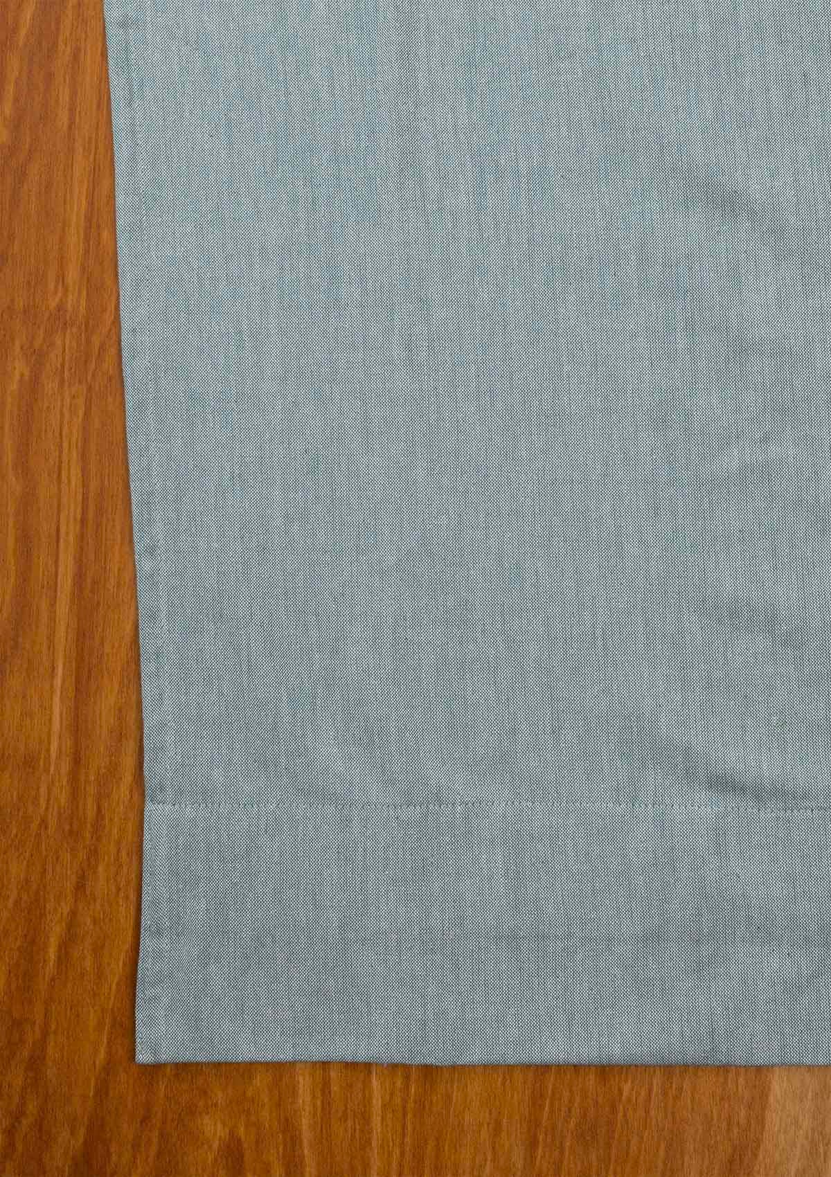 Ocean Teal Linen Cotton Plain Curtain for living room & bedroom - Room Darkening - Single Piece