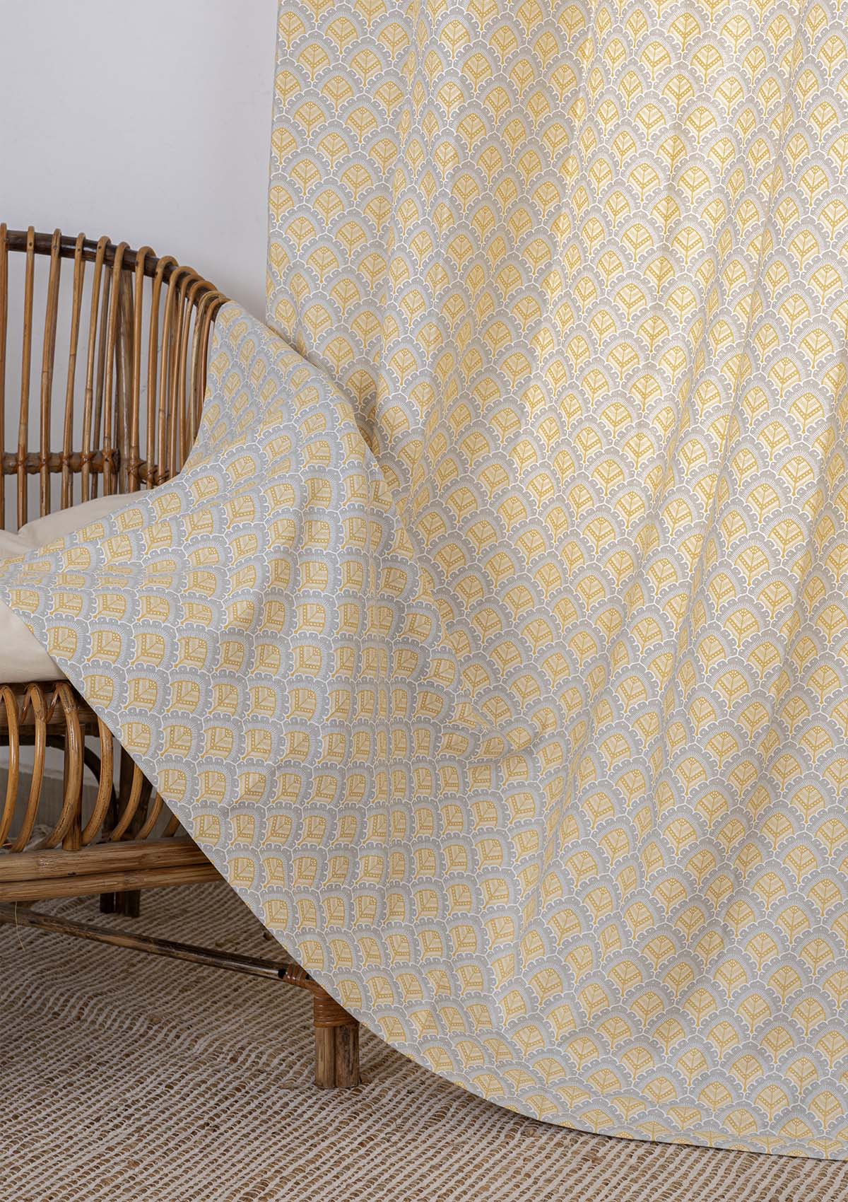 Pakkshi 100% Cotton Printed Curtain for living room & bedroom - Light Reduction - Multicolor - Single Piece