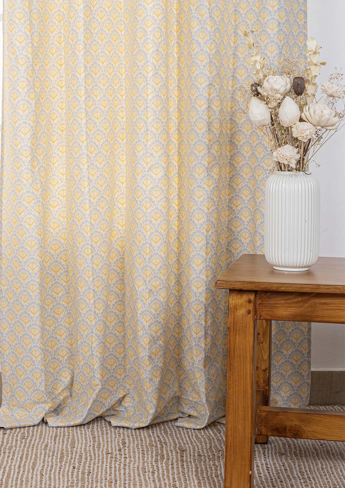 Pakkshi 100% Cotton Printed Curtain for living room & bedroom - Light Reduction - Multicolor - Single Piece