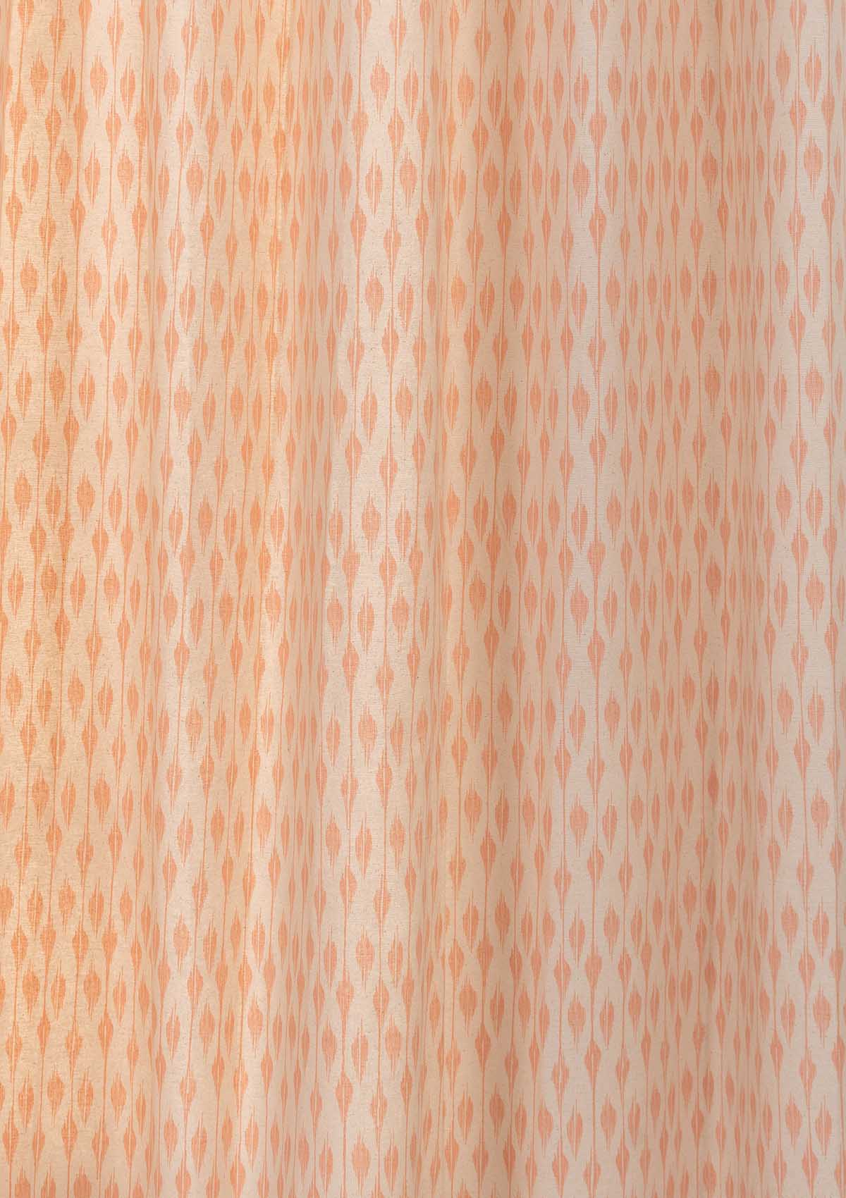 Chenab 100% cotton ethnic curtain for living room - Light Reduction - Beige - Single Piece