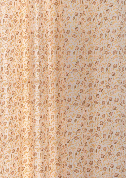 Calico Printed Sheer Fabric - Amber