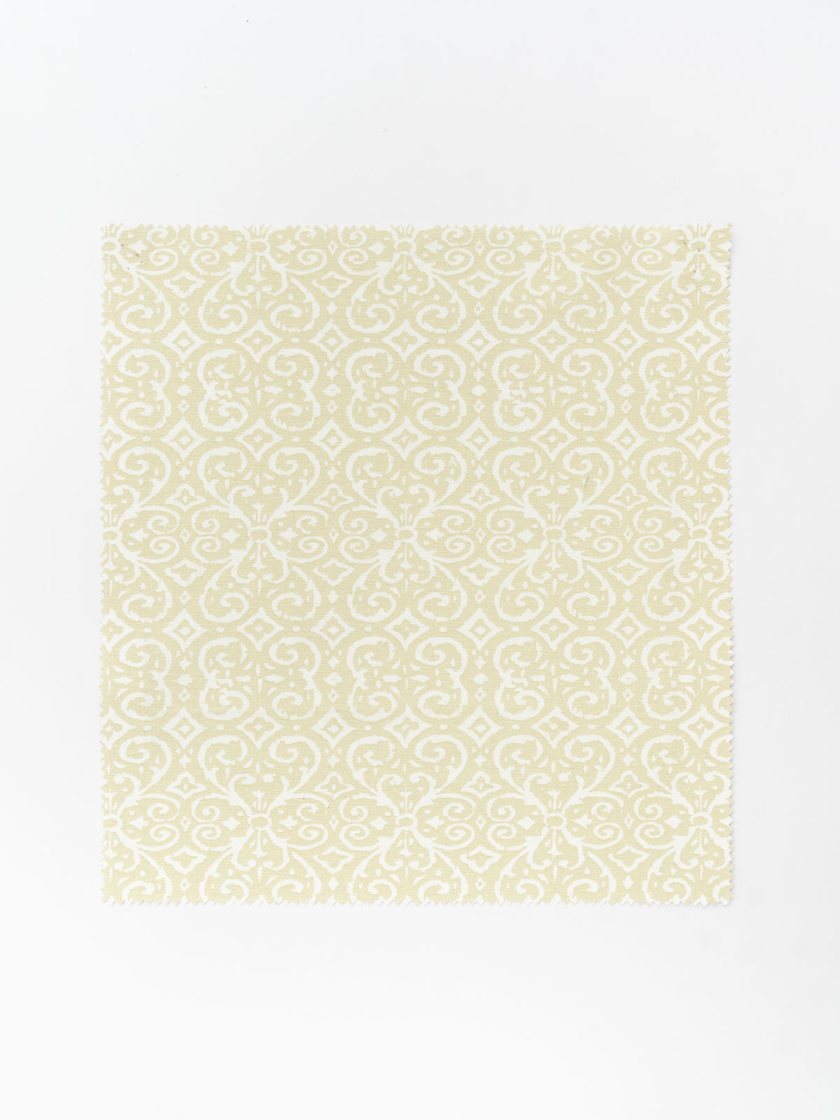 Antique printed cotton Fabric - Cream