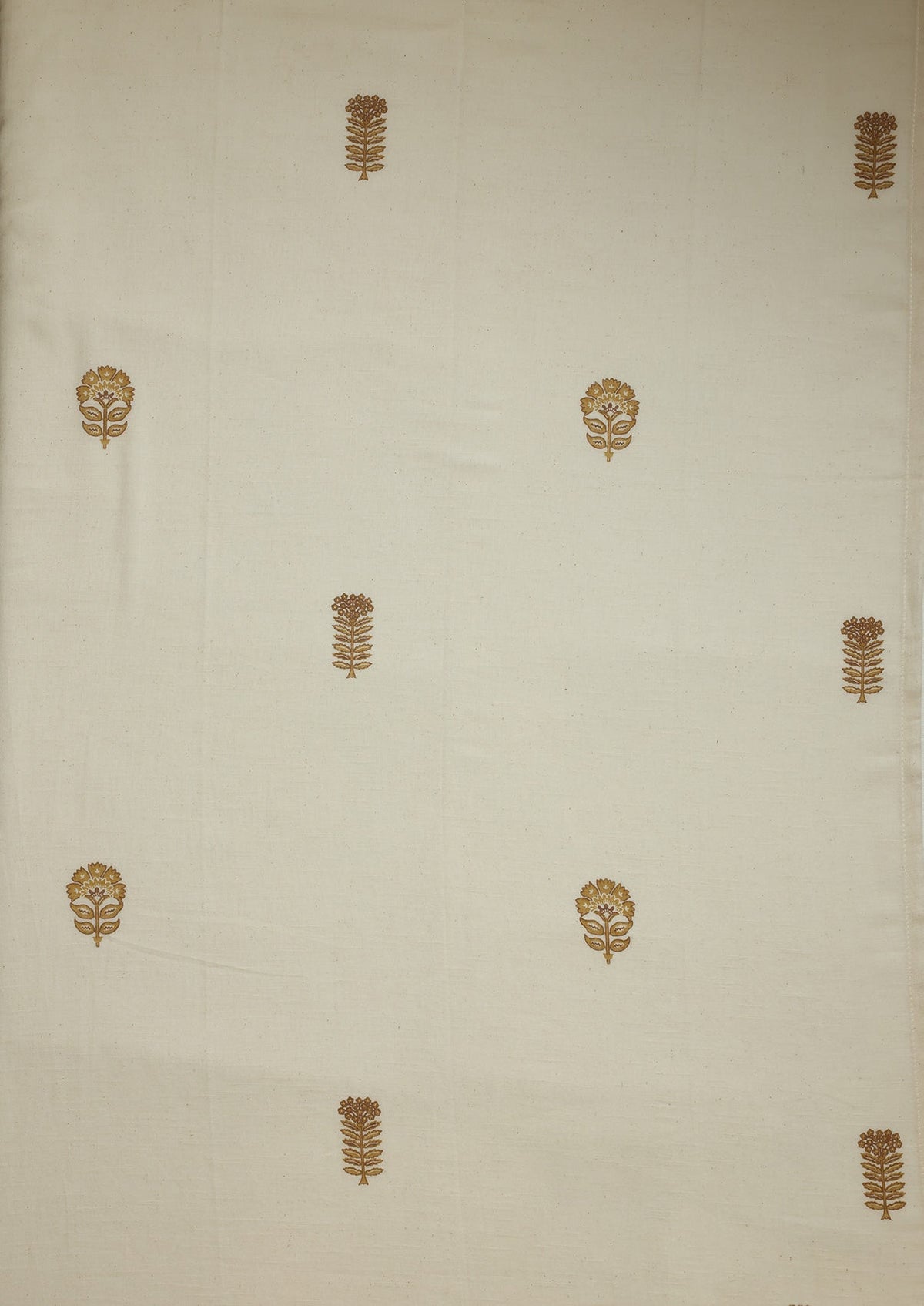 Baagh Mustard | 100% Cotton Sheer Printed | Light Filtering Fabric