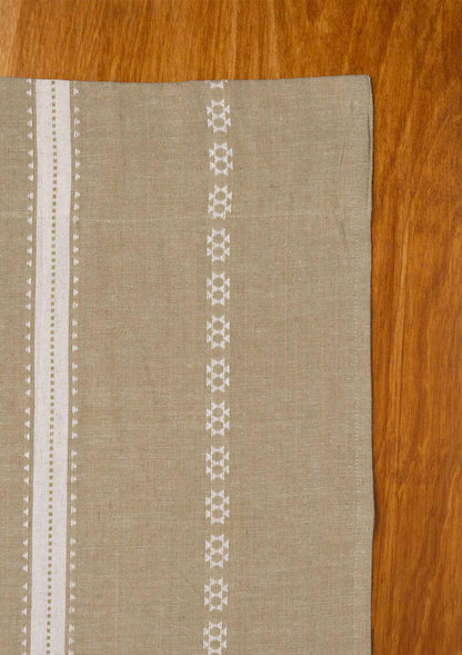 Bhumi Linen Cotton Textured Green Table Cloth