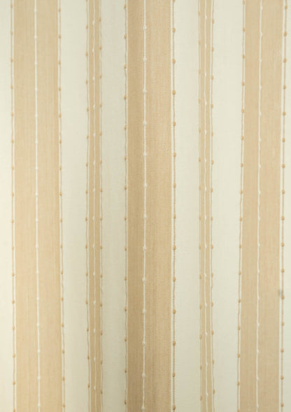 Caramel embroidered printed cotton fabric - Cream